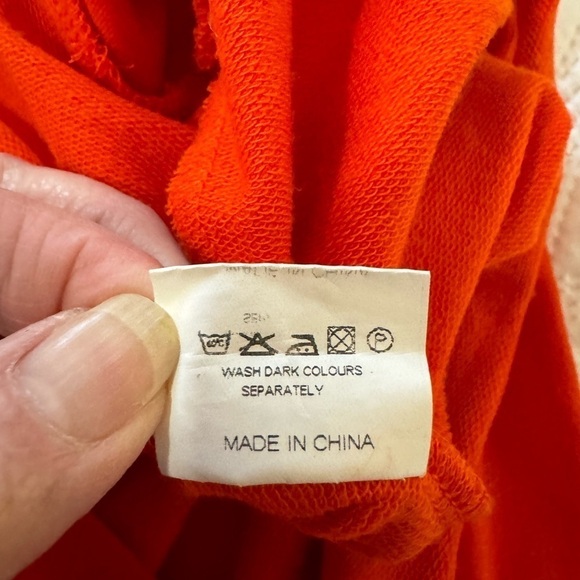 BEPEI tunic pullover longer hoodie orange Size L - Picture 5 of 9